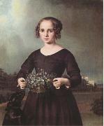 Ferdinand von Rayski Portrait of a Young Girl (mk09) oil painting